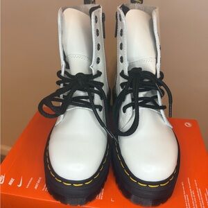 Dr. Martens White and Black Boots